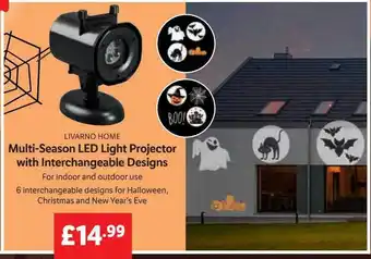 Lidl Livarno home multi-season led light projector with interchangeable designs offer