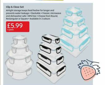 Aldi Clip & close set offer