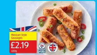 Aldi Mexican style sausages offer