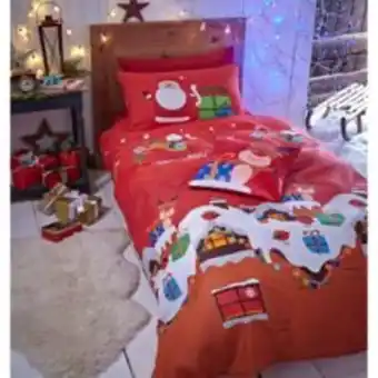 TK Maxx Single red santa christmas presents duvet cover offer