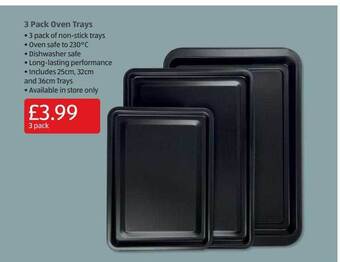 Aldi 3 pack oven trays offer
