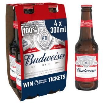Asda Budweiser lager beer bottles offer