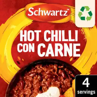 Asda Schwartz hot chilli con carne recipe mix offer