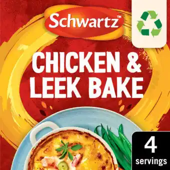 Asda Schwartz chicken & leek bake recipe mix offer