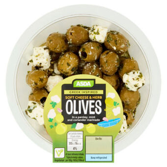 Asda Asda soft cheese & herb olives offer