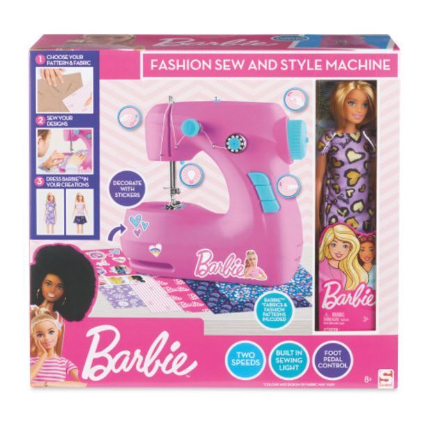 Barbie sewing machine with doll offer at Aldi
