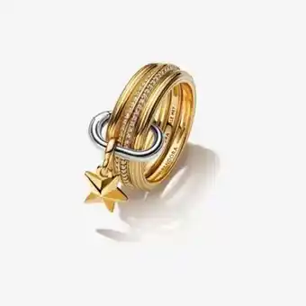Pandora Pandora me two-tone faceted star ring set offer