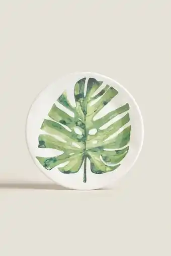 ZARA Dinner plate with leaf print offer