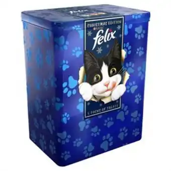 Home Bargains Felix: cat treats christmas tin 300g offer
