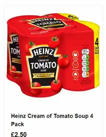 Poundland Heinz cream of tomato soup 4 pack offer