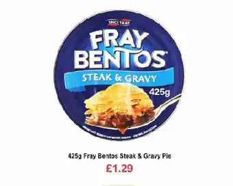 Farmfoods 425 g fray bentos steak & gravy pie offer