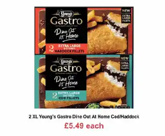 Farmfoods 2 xl young's gastro dine out at home cod-haddock offer