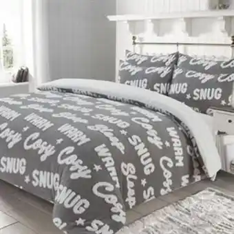 Home Bargains Home collections: jacquard fleece duvet set offer