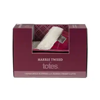 Lloyds Pharmacy Totes harris red tweed ladies mule slipper offer