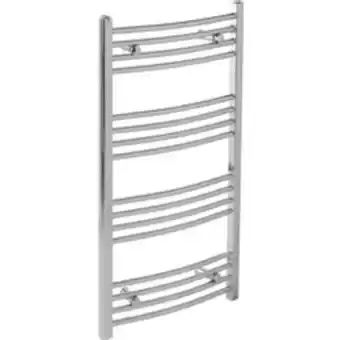 Toolstation Chrome curved towel radiator 1600 x 550mm 1902btu offer