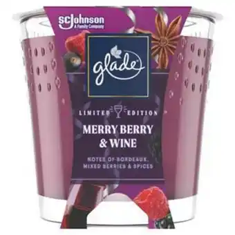 Sainsbury's Glade merry berry & wine small scented candle 129g offer