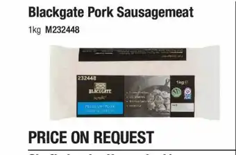 Booker Wholesale Blackgate pork sausagemeat offer