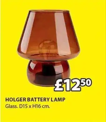 JYSK Holger battery lamp offer