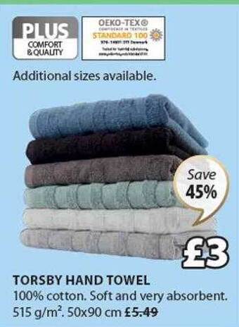 JYSK Torsby hand towel offer