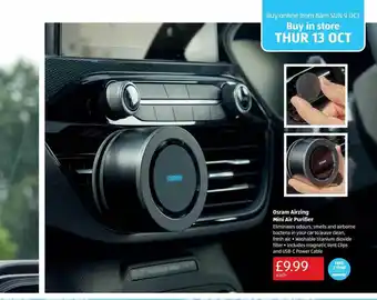 Aldi Osram airzing mini air purifier offer