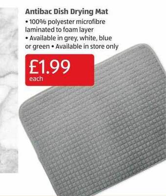 Aldi Antibac dish drying mat offer