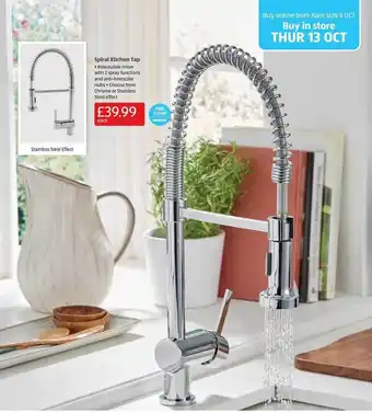 Aldi Spiral kitchen tap offer