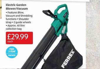 Aldi Electric garden blower-vacuum offer