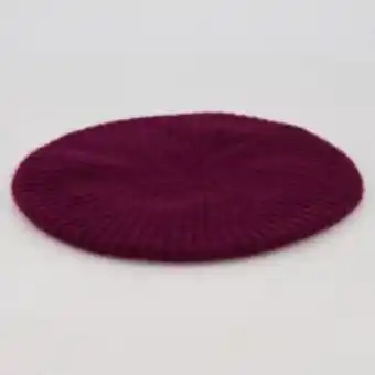 TK Maxx Burgundy ribbed cashmere hat offer
