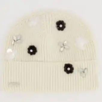 TK Maxx Cream embellished floral beanie offer