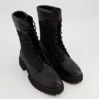TK Maxx Black leather bear ankle boots offer