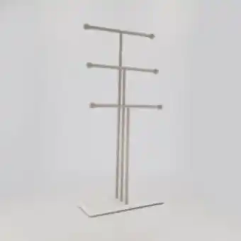 TK Maxx Silver tone & white jewellery stand 49x22cm offer