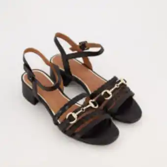 TK Maxx Black leather braided sandals offer