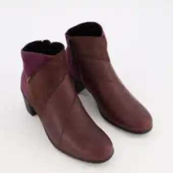 TK Maxx Burgundy emblem logo heeled ankle boots offer
