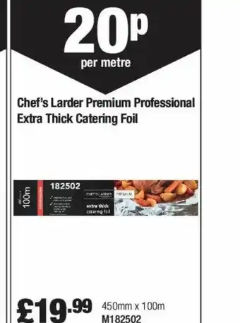 Booker Wholesale Chef's larder premium professional extra thick catering foil offer