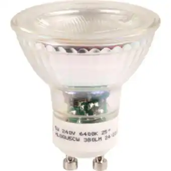 Toolstation Led glass gu10 5w cob lamp warm white 360lm offer