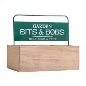 Home Bargains Botanical discovery: wooden garden bits & bobs basket offer