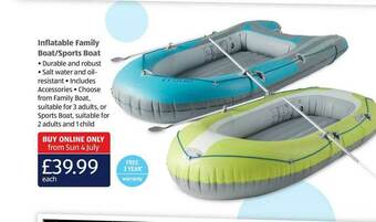 Aldi Inflatable Family Boat-Sports Boat offer