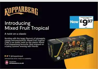 Asda Mixed Fruit Tropucal Cider 10 Pack 330ml offer