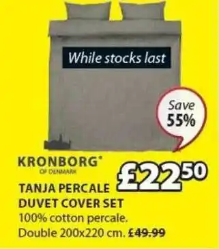 JYSK Tanja Percale Duvet Cover Set Kronborg offer