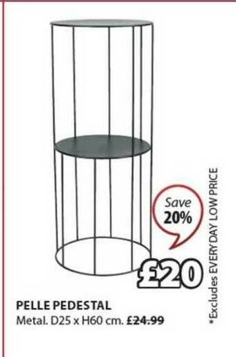 JYSK Pelle Pedestal offer