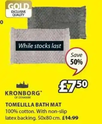 JYSK Tomelilla Bath Mat Kronborg offer