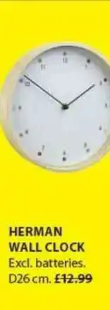 JYSK Herman Wall Clock offer