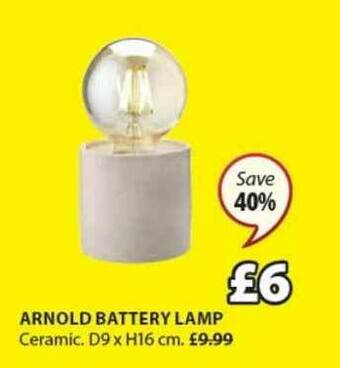 JYSK Arnold Battery Lamp offer