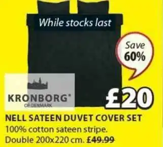 JYSK Nell Sateen Duvet Covert Set Kronborg offer