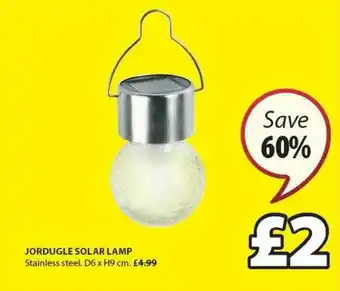 JYSK Jordugle Solar Lamp offer