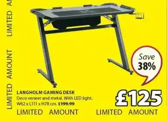 JYSK Langholm Gaming Desk offer
