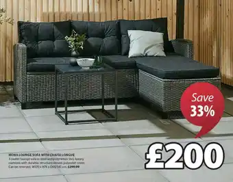 JYSK Mora Lounge Sofa With Chiase Longue offer