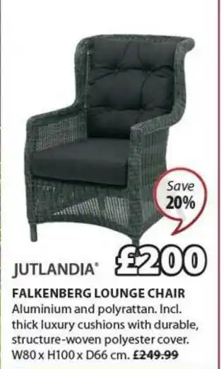 JYSK Falkenberg Lounge Chair Jutlandia offer