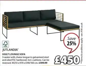 JYSK Ugilt Lounge Sofa Jutlandia offer