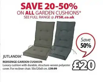 JYSK Rebsenge Garden Cushion Jutlandia offer